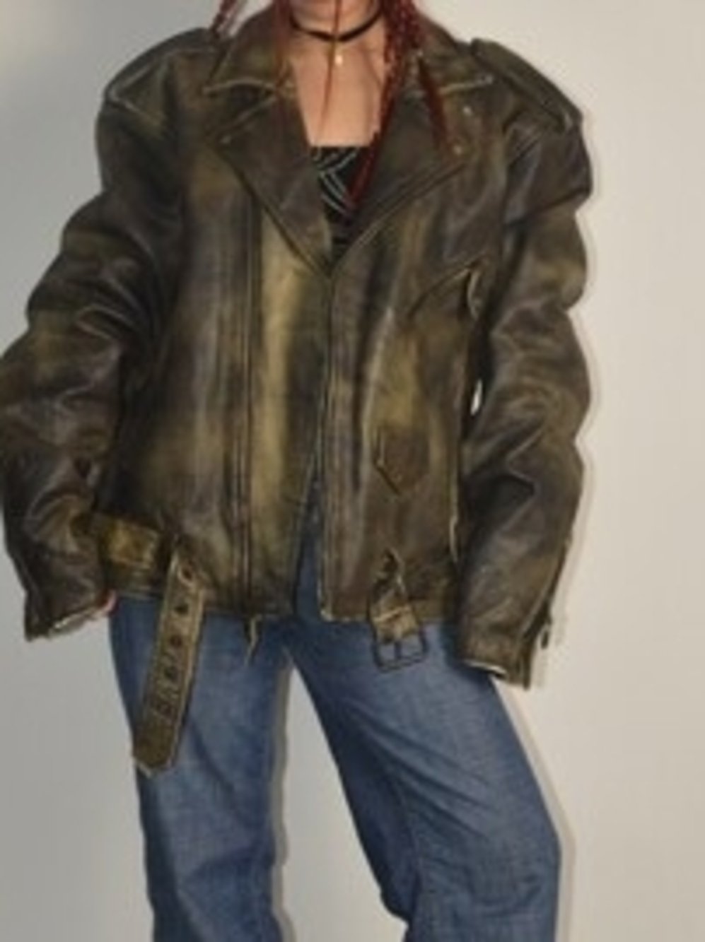 Vintage Brown Washed Leather Jacket